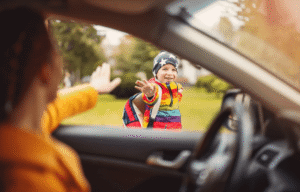 Drop off after a back to school car wash